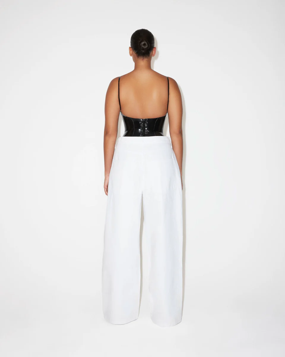 Classic Low Rise Denim | White - Image 10