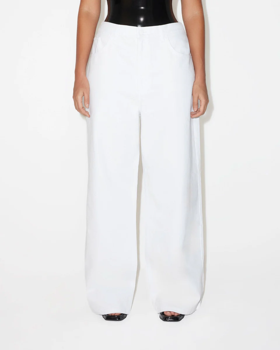 Classic Low Rise Denim | White - Image 6