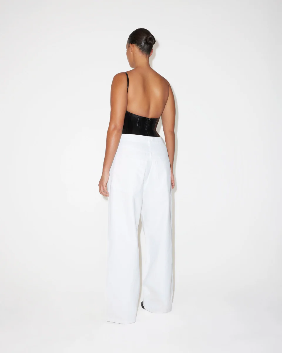 Classic Low Rise Denim | White - Image 9