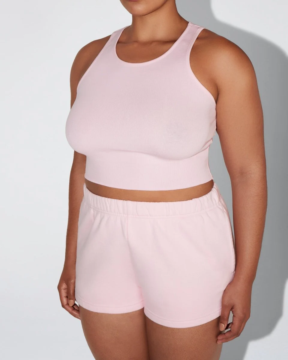 Cropped Raw Hem Rib Tank | Orchid Pink - Image 11