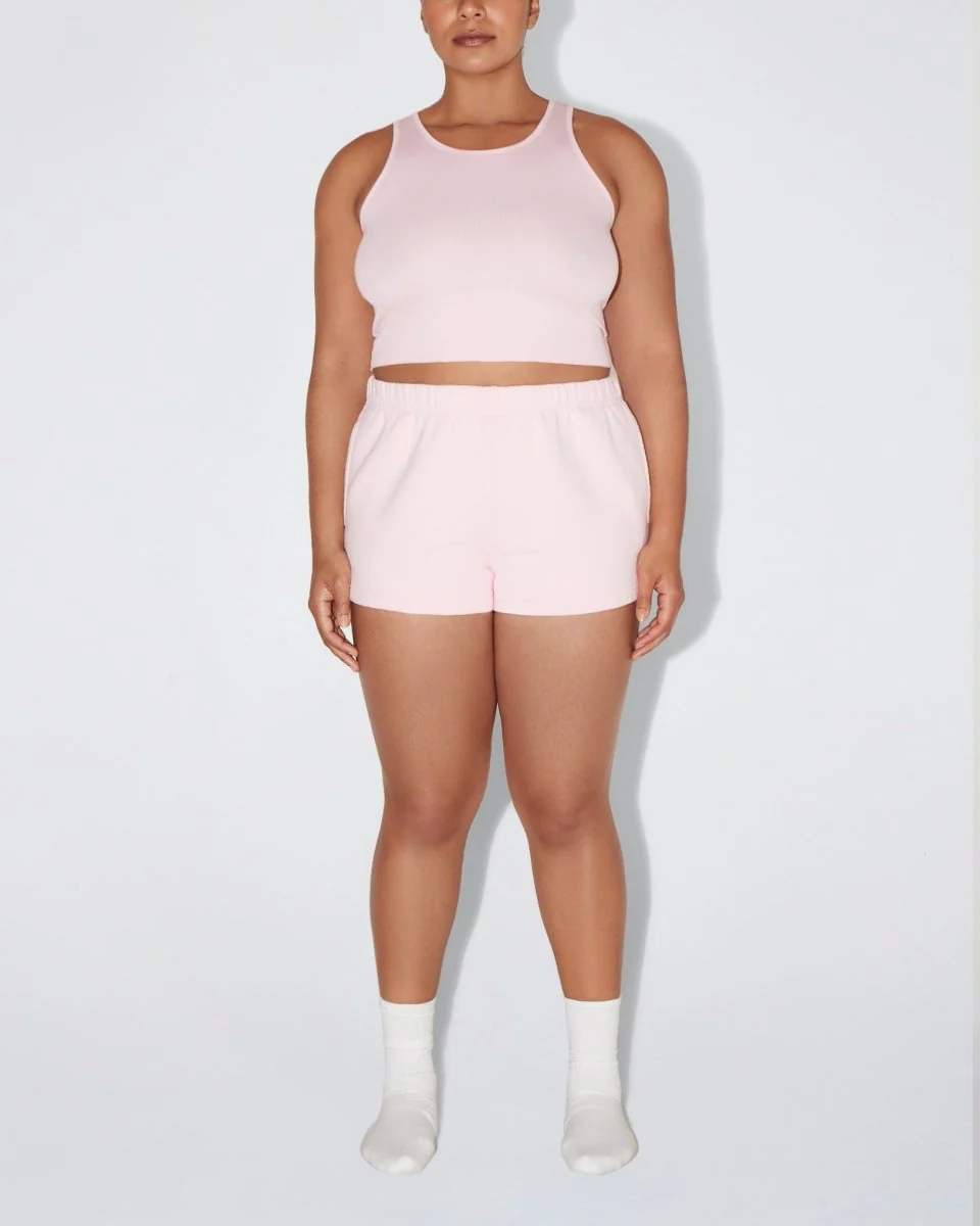 Cropped Raw Hem Rib Tank | Orchid Pink - Image 9