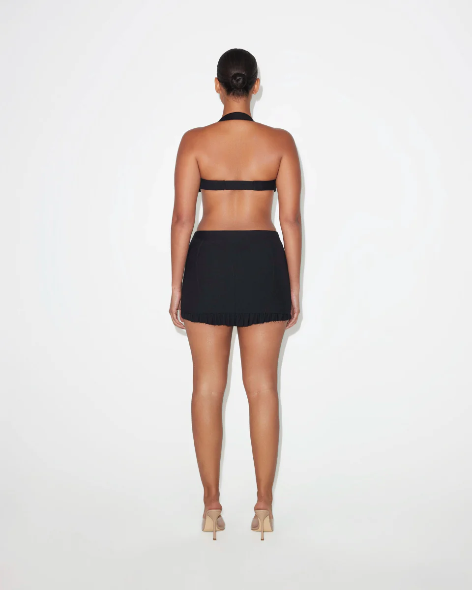 Denim Zipper Bralette | Black - Image 11