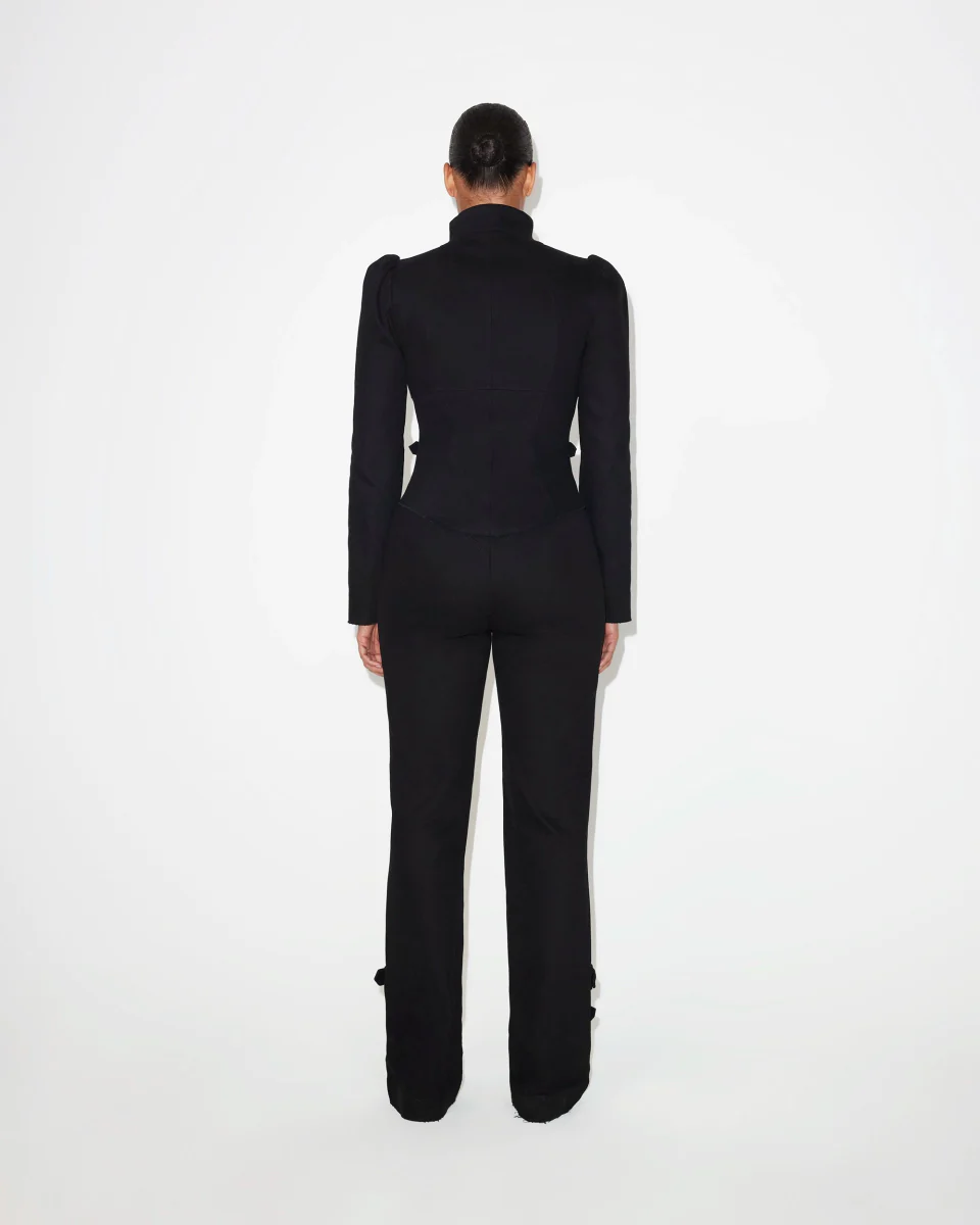 Denim Zipper Jacket | Black - Image 7