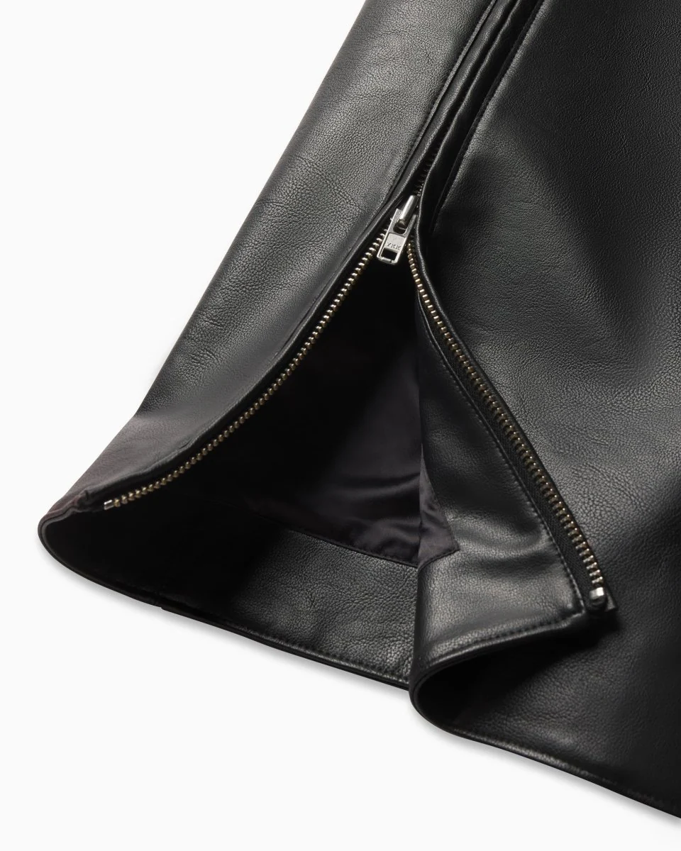 Faux Leather Trench | Black - Image 9