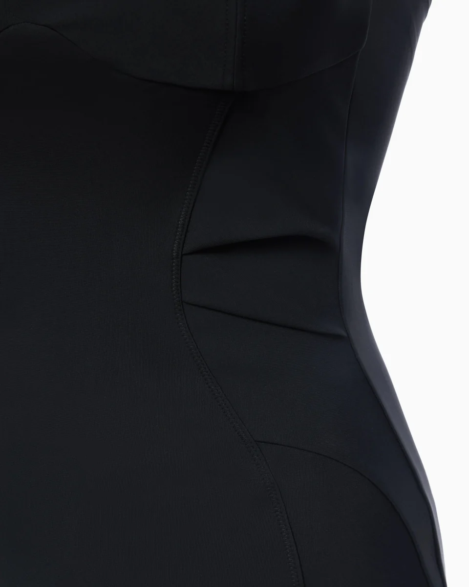 Fitted Halter Dress | Black - Image 8