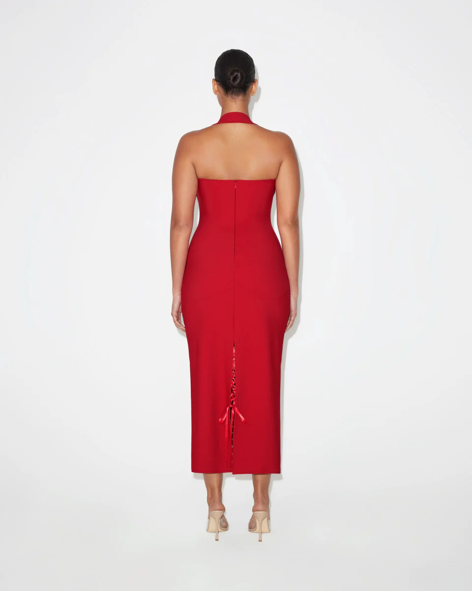 Fitted Halter Dress | Ruby - Image 11