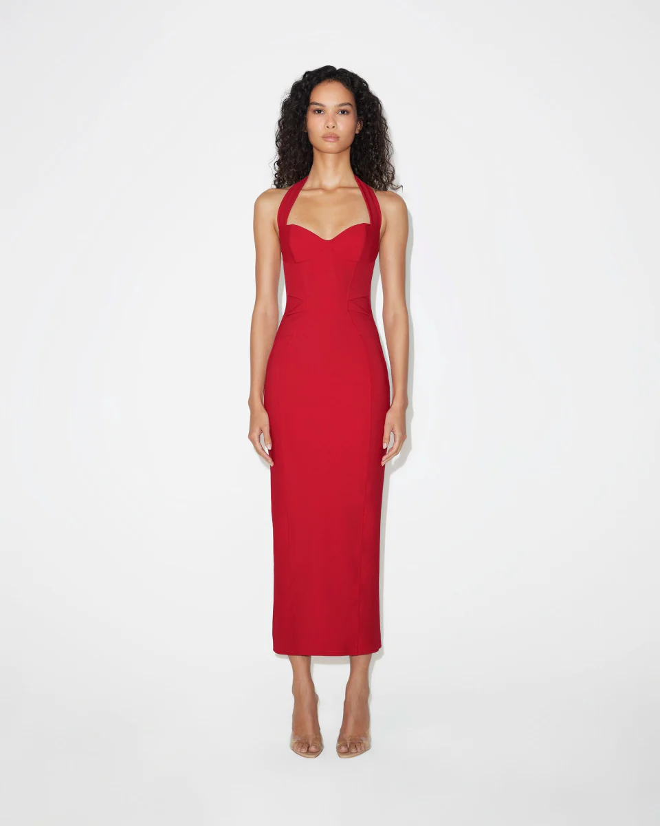 Fitted Halter Dress | Ruby - Image 3