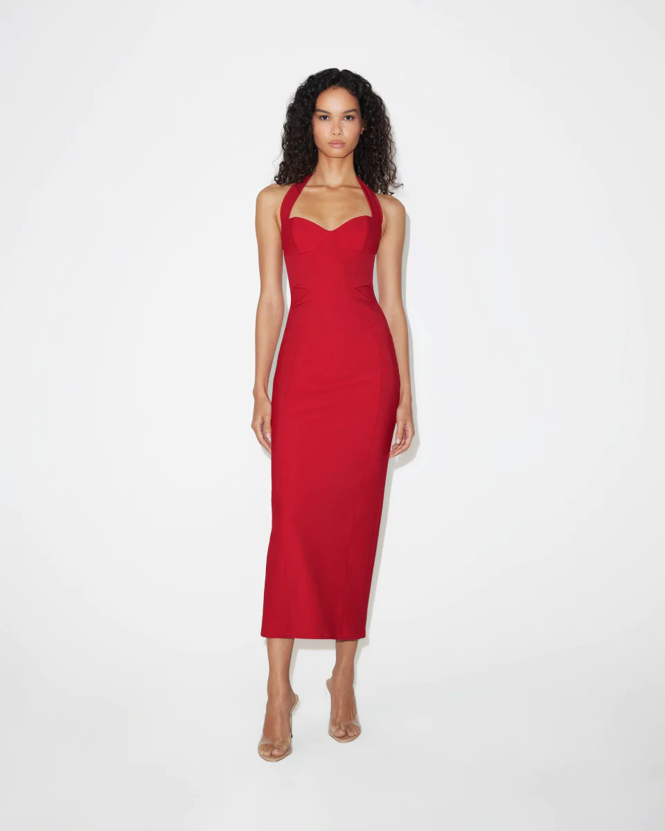 Fitted Halter Dress | Ruby - Image 4