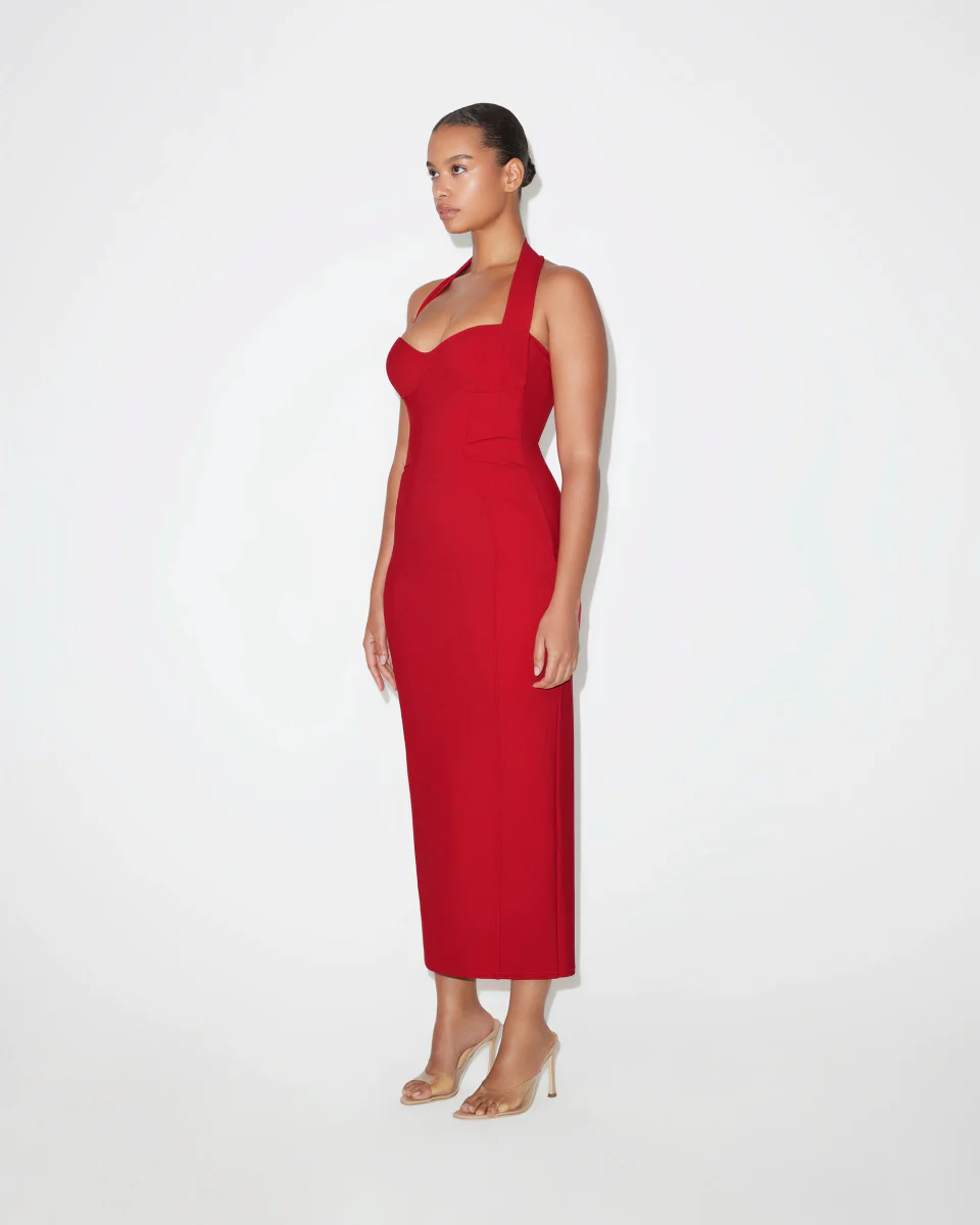 Fitted Halter Dress | Ruby - Image 9