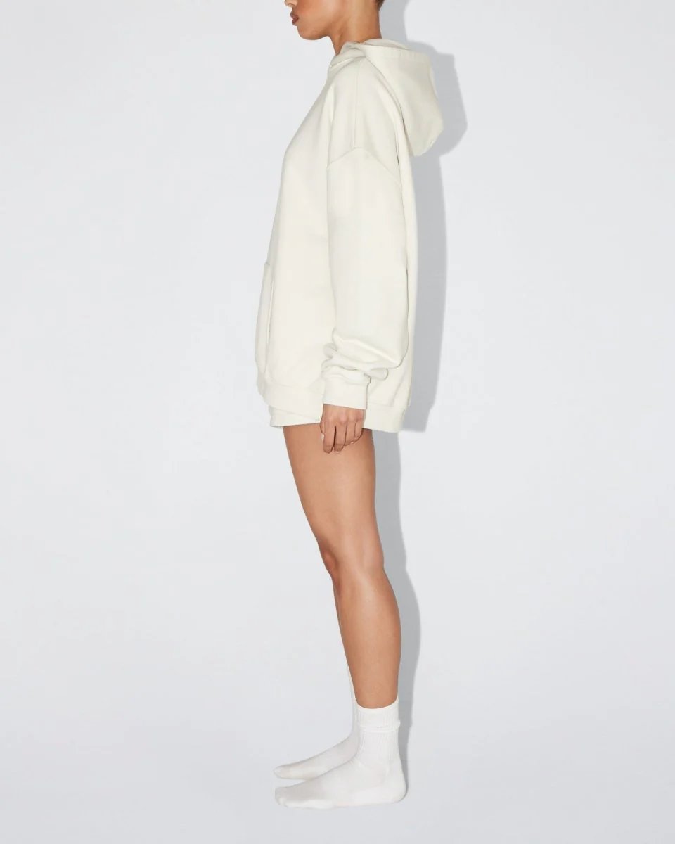 Fleece Oversized Hoodie | Ecru - Image 5