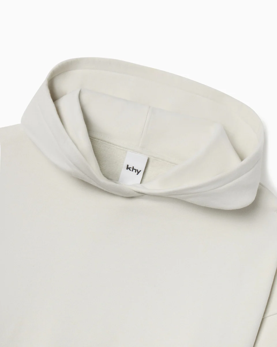 Fleece Oversized Hoodie | Ecru - Image 8