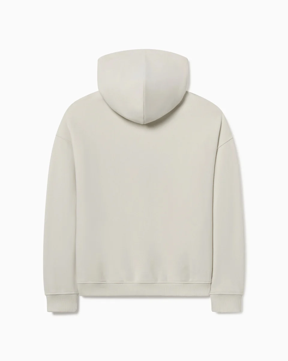 Fleece Oversized Hoodie | Ecru - Image 9