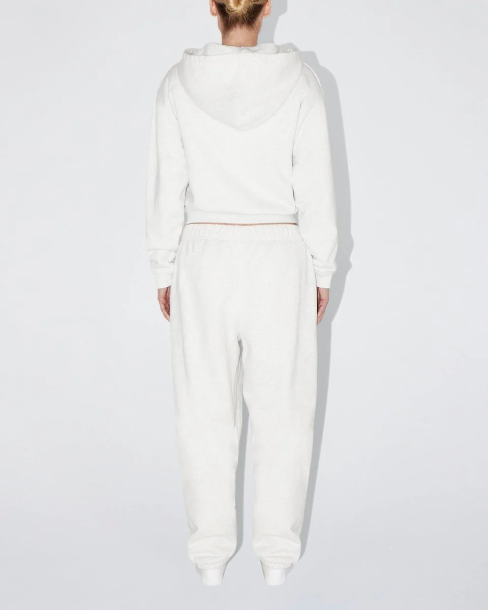 Fleece Zip Hoodie with Oversized Hood | Light Heather Grey - Image 6