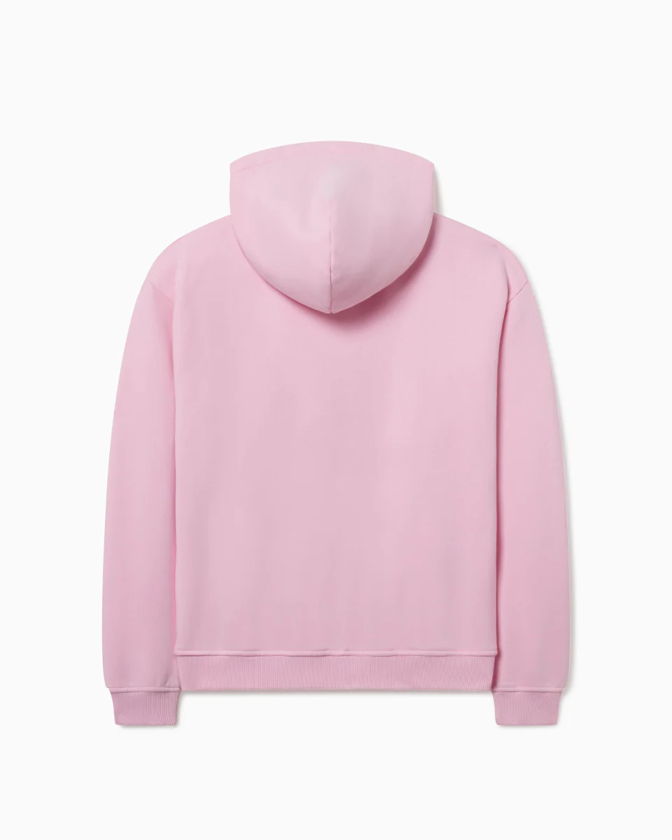 Fleece Zip Hoodie with Oversized Hood | Orchid Pink - Image 9