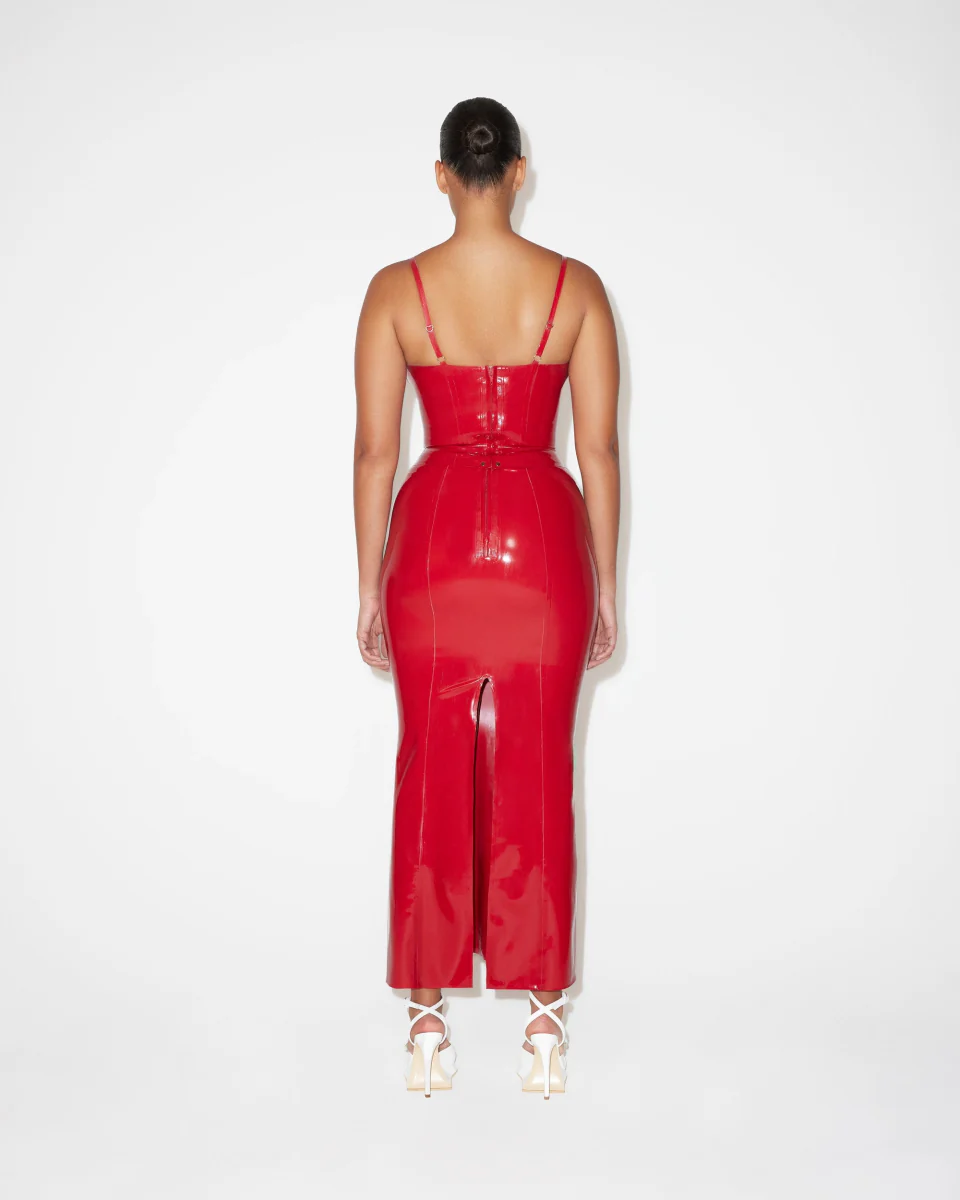 Latex Maxi Skirt | Rouge - Image 6