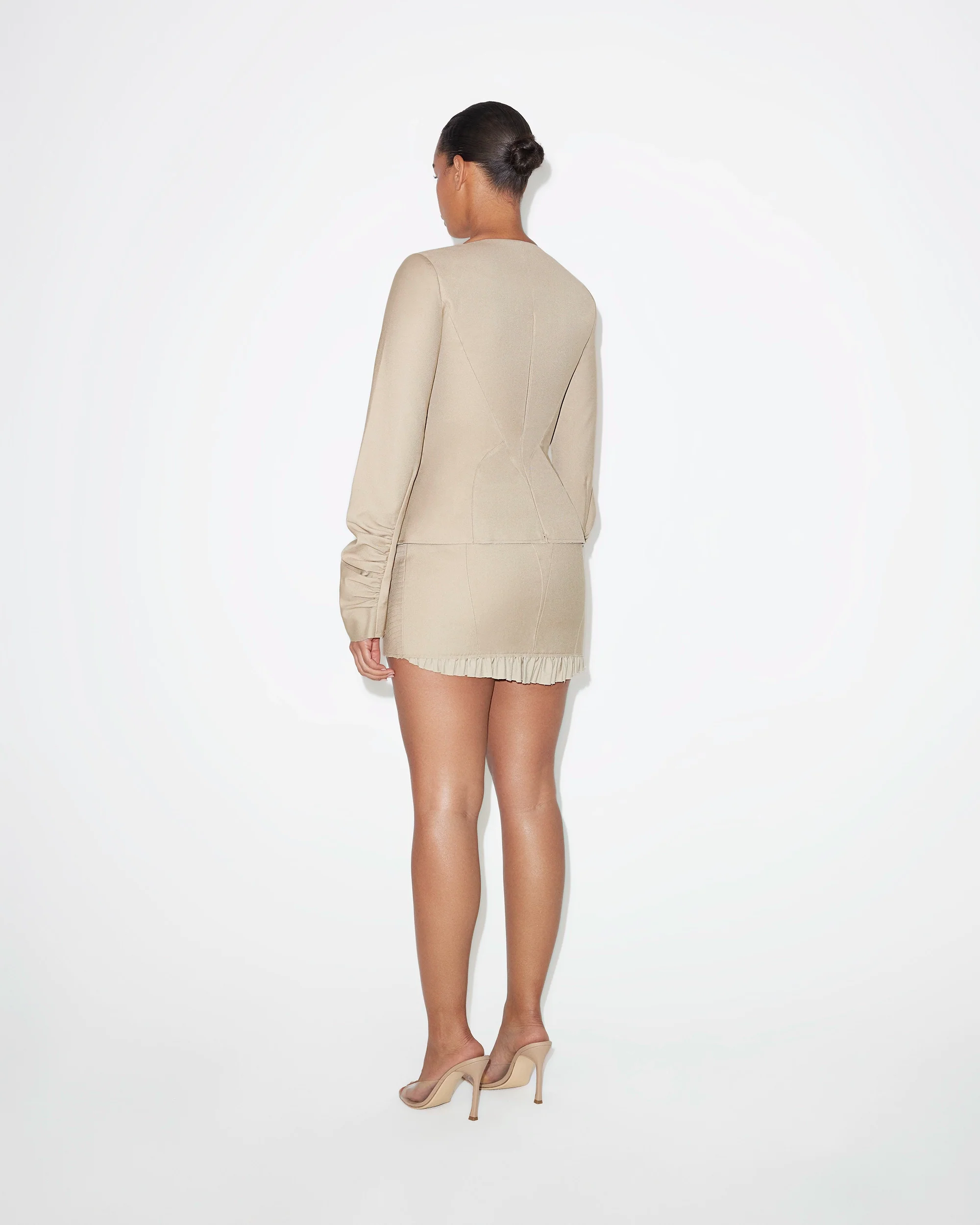 Long Sleeve Corset Top | Sand - Image 5