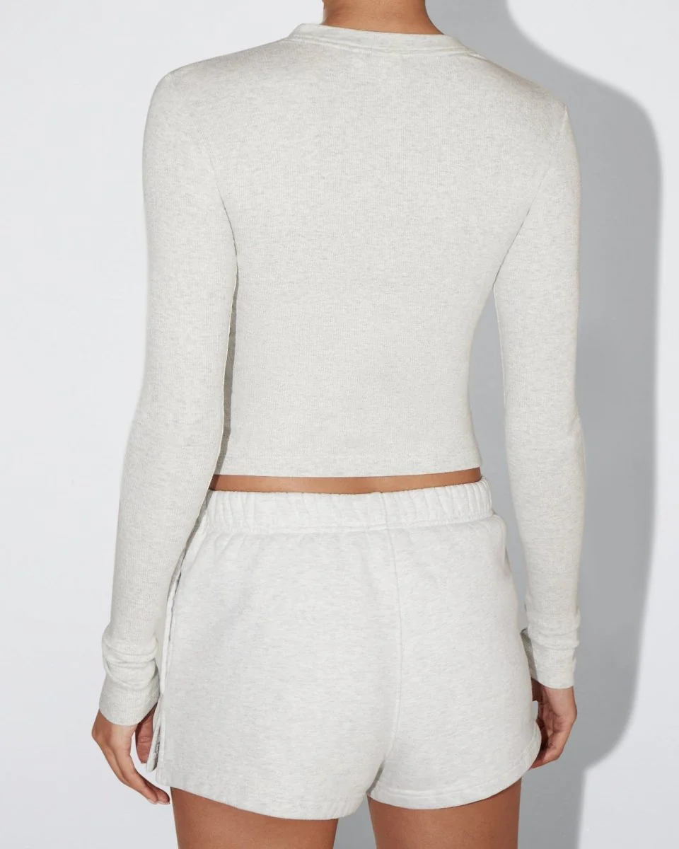 Long Sleeve Tee | Light Heather Grey - Image 7