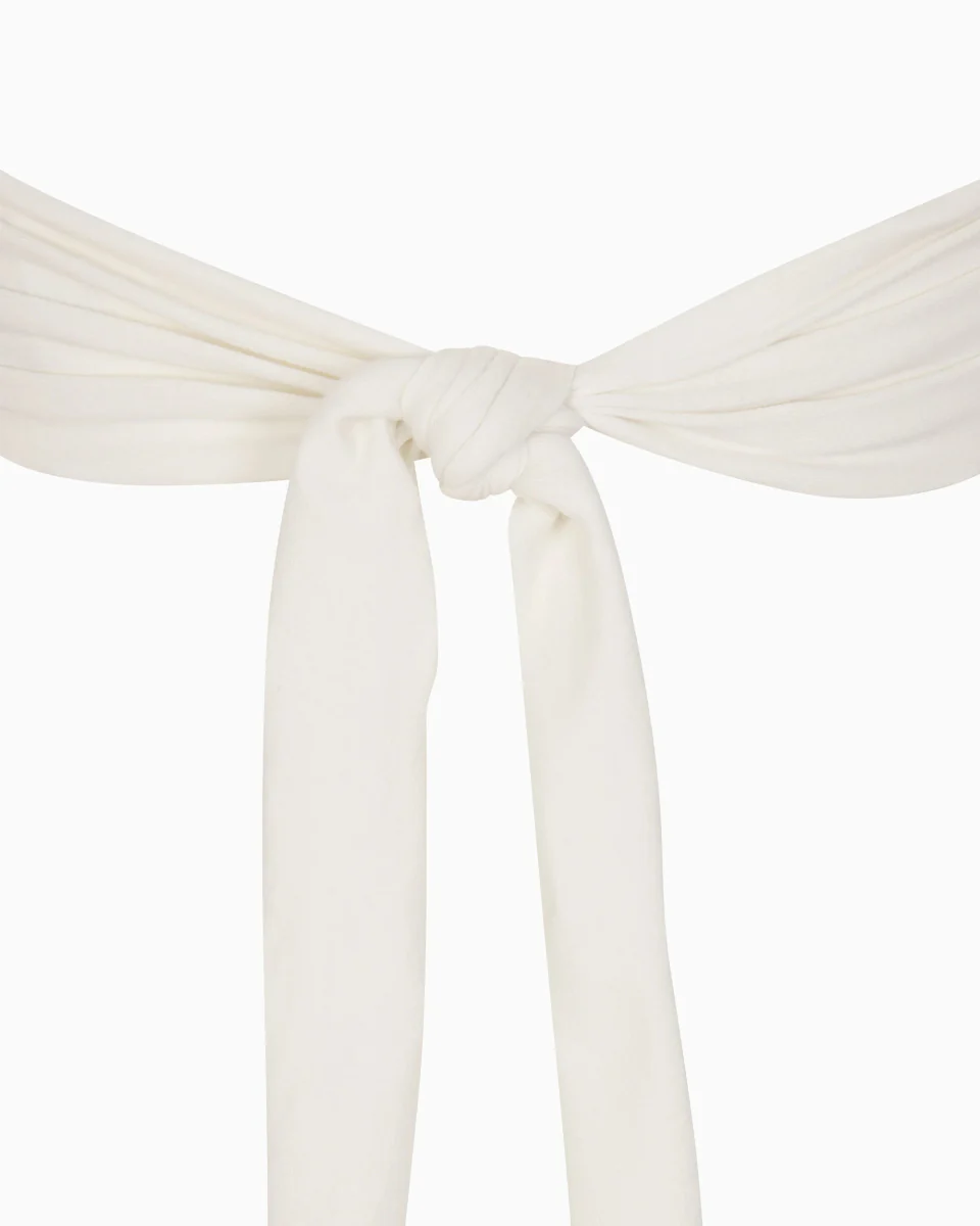 Long Sleeve Wrap Top | Ecru - Image 8