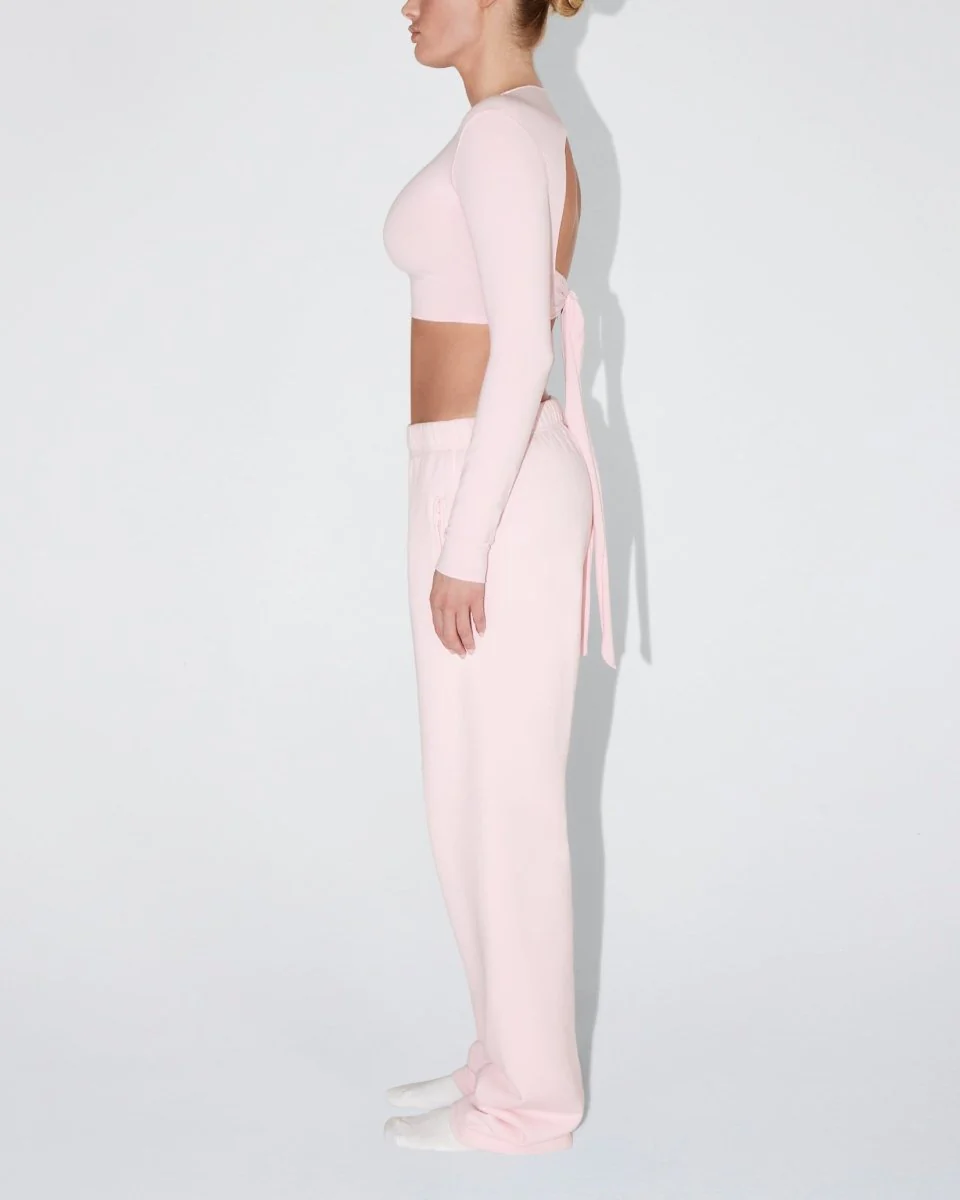 Long Sleeve Wrap Top | Orchid Pink - Image 6