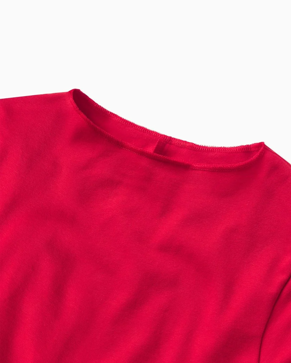 Long Sleeve Wrap Top | Red - Image 9