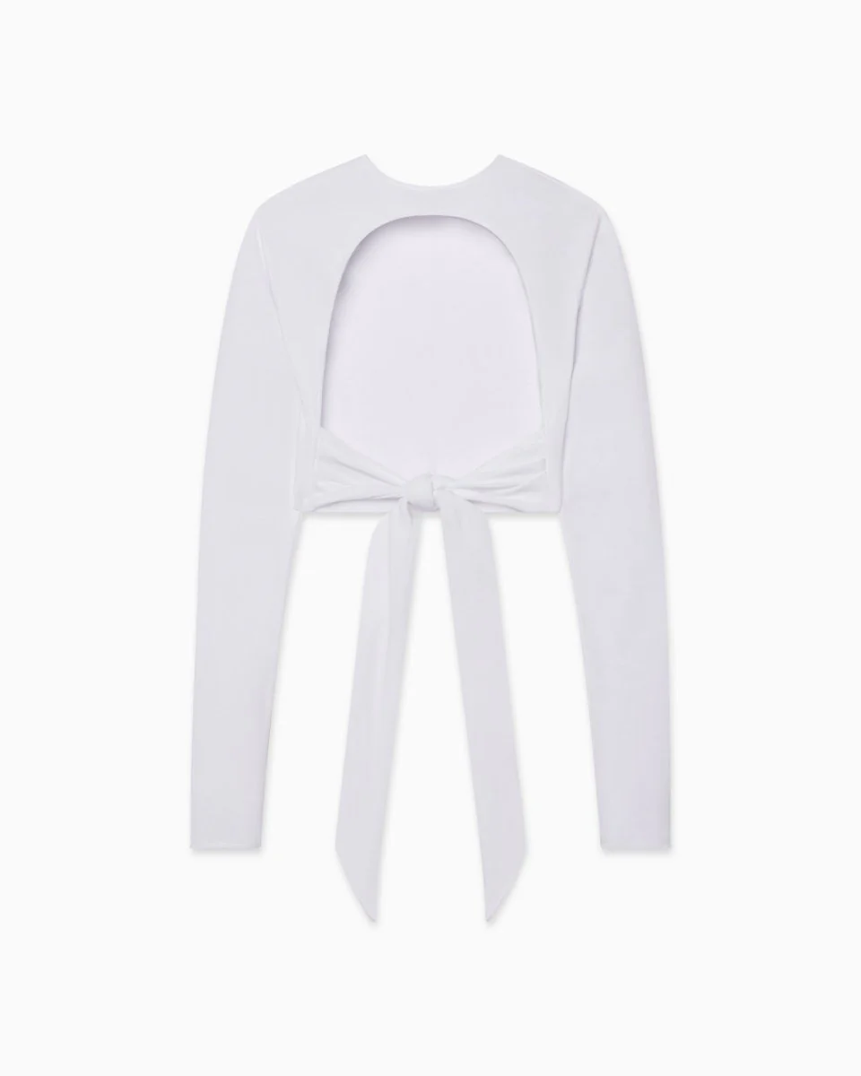 Long Sleeve Wrap Top | White - Image 5