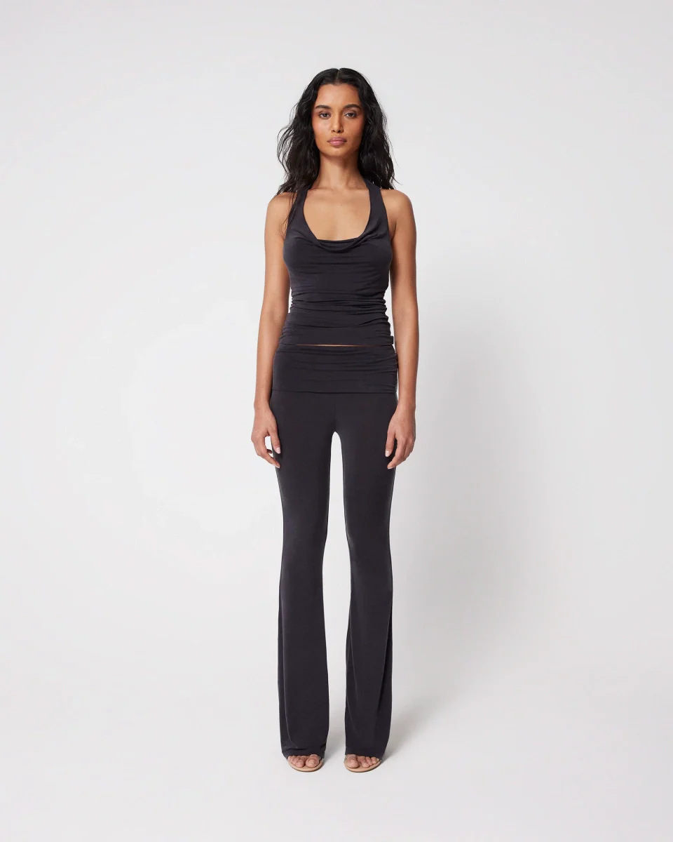 Low Rise Foldover Pant | Black - Image 3