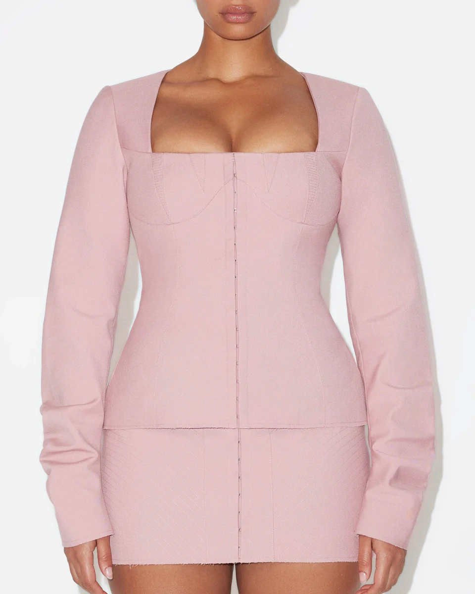 Mini Corset Skirt | Blush - Image 7