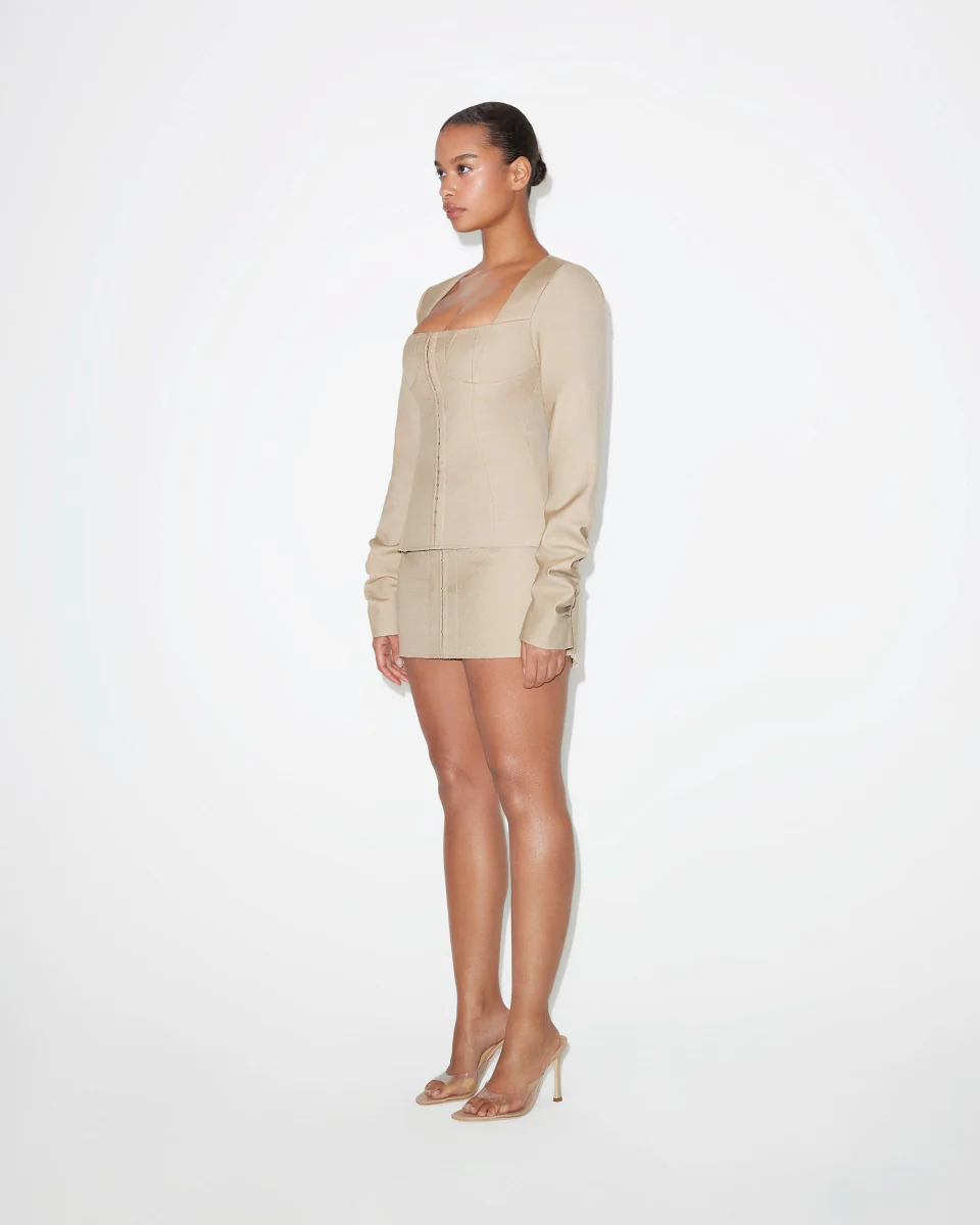 Mini Corset Skirt | Sand - Image 8