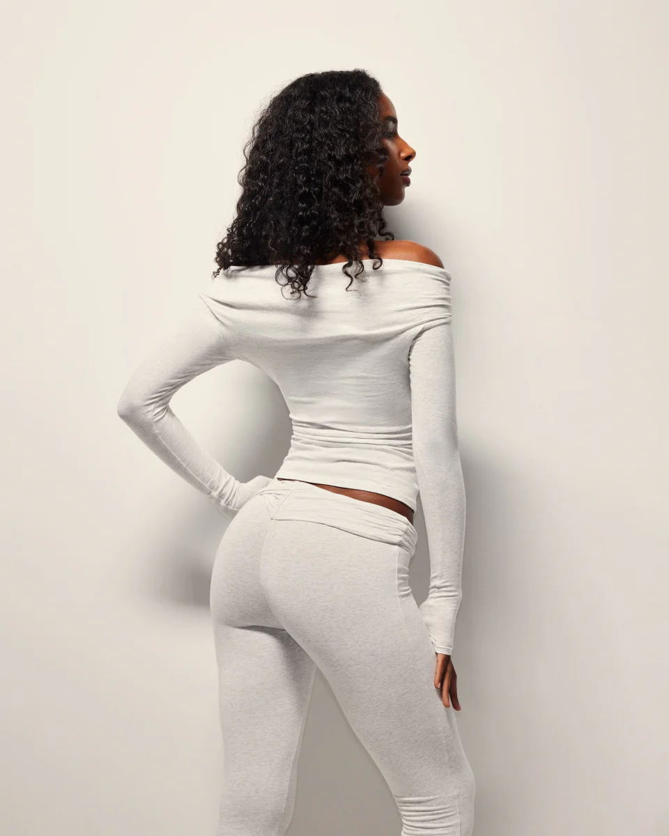 Off The Shoulder Long Sleeve | Heather Grey - Image 8