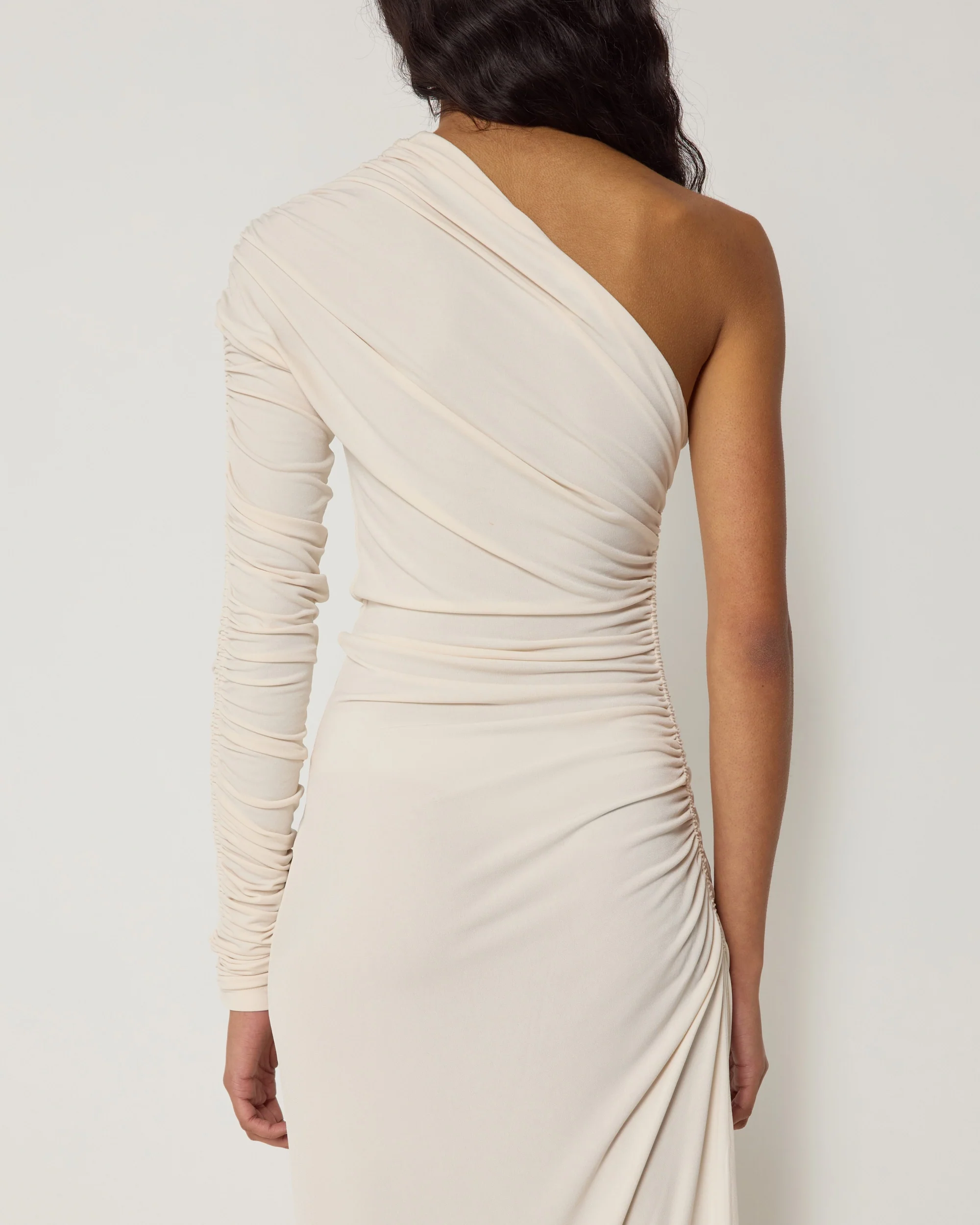 One Shoulder Ruched Gown | Shell - Image 9
