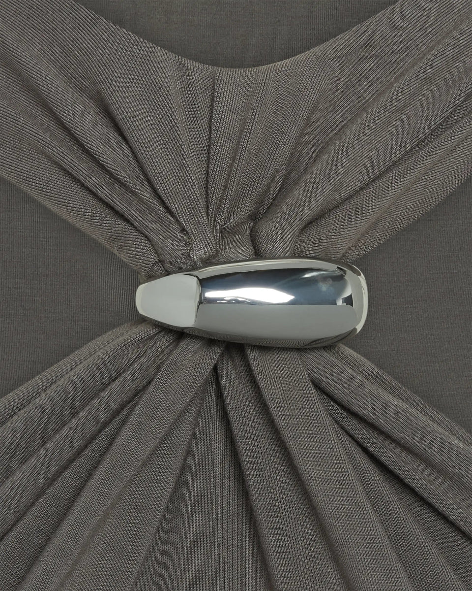 Pierced Halter Bodysuit | Slate - Image 5