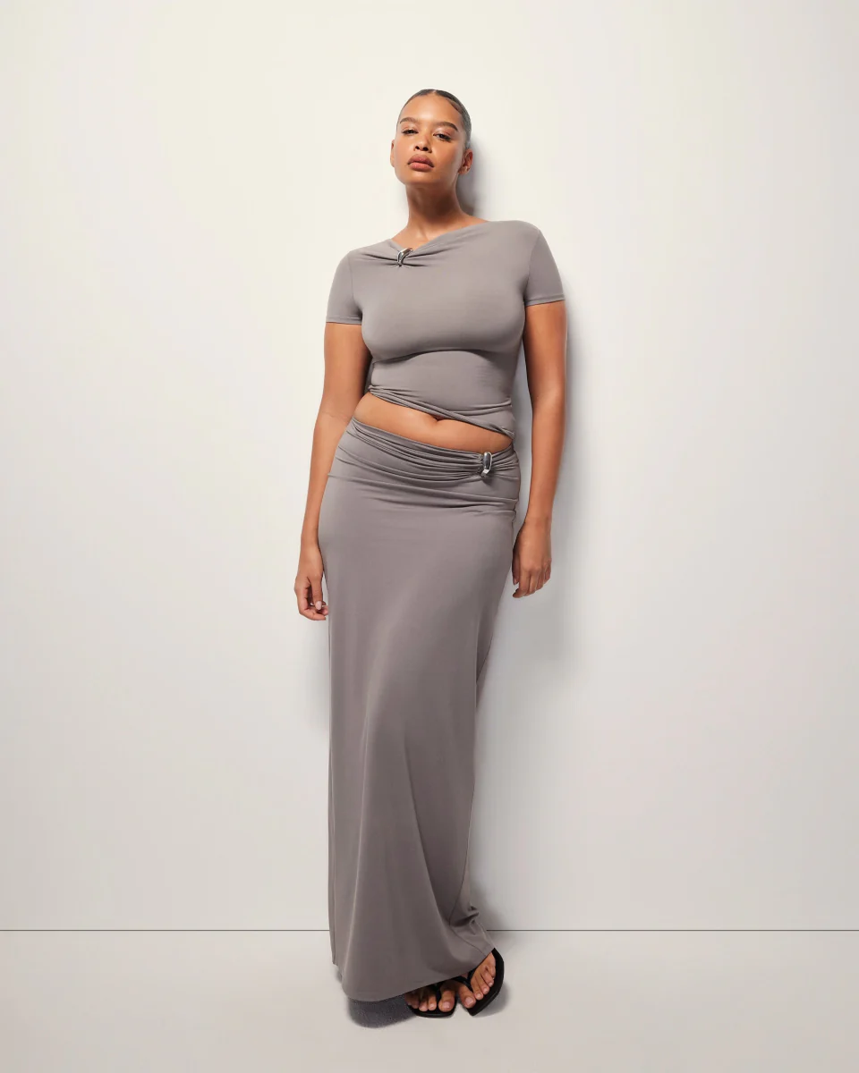 Pierced Short Sleeve Top | Slate - Image 10