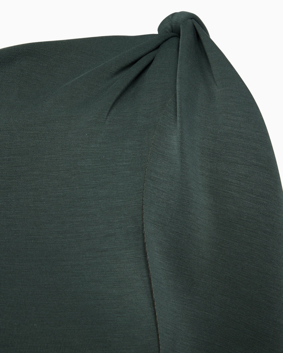 Sueded Stretch Knotted Maxi Dress | Evergreen - Image 7