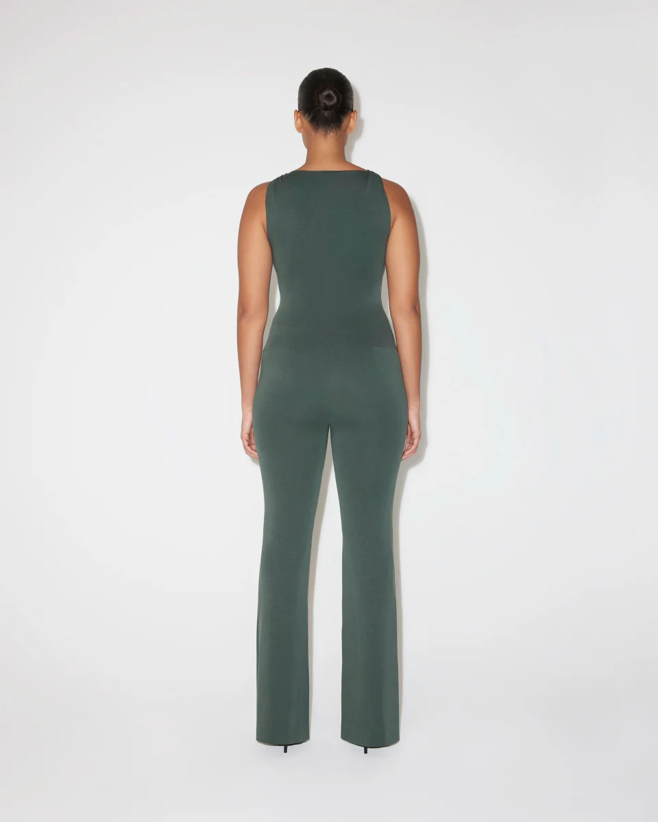 Sueded Stretch Knotted Top | Evergreen - Image 7