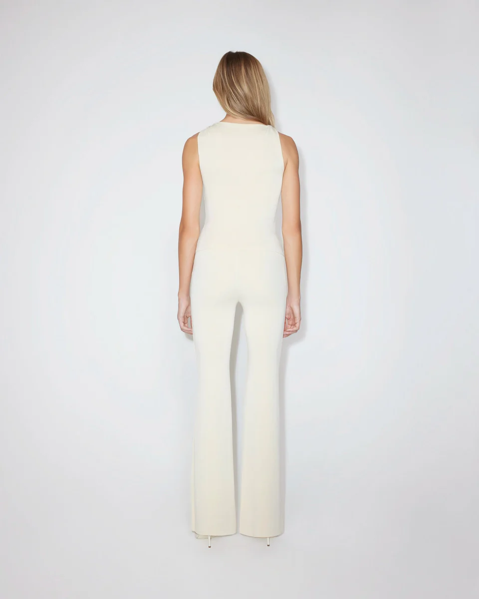 Sueded Stretch Knotted Top | Stone - Image 7