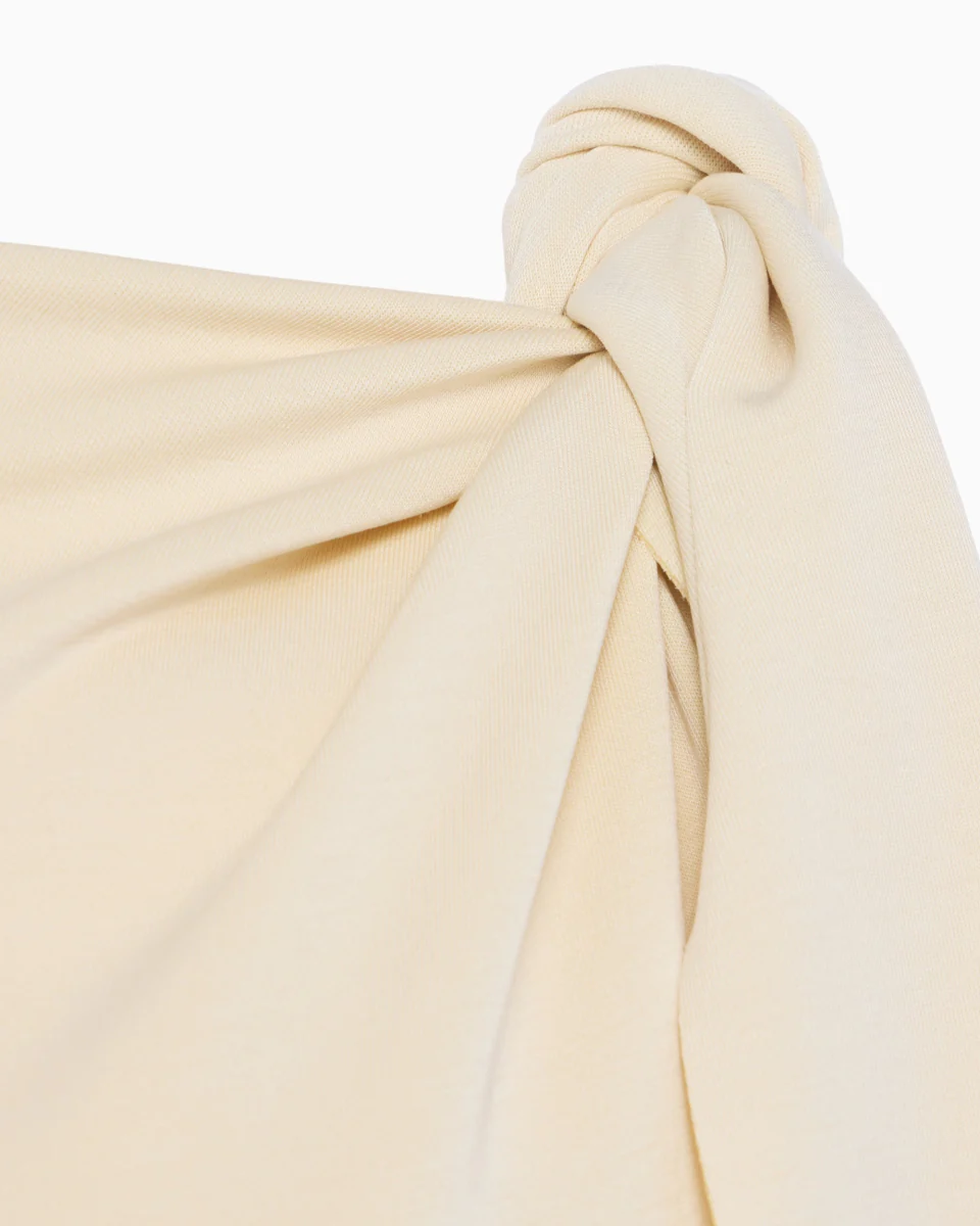 Sueded Stretch Knotted Top | Stone - Image 8