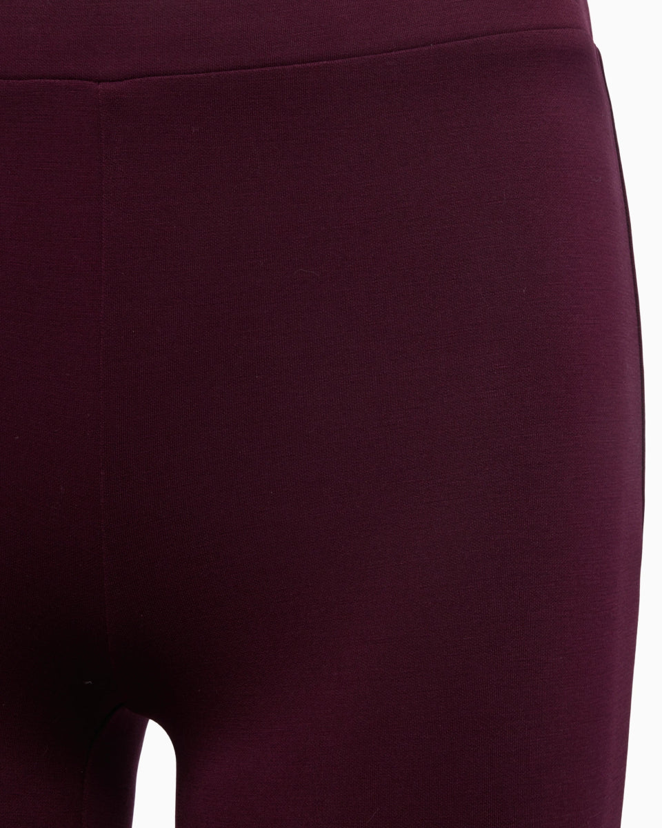Sueded Stretch Low Rise Pant | Black Cherry - Image 7