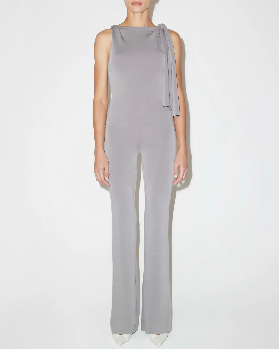 Sueded Stretch Low Rise Pant | Steel Grey - Image 7