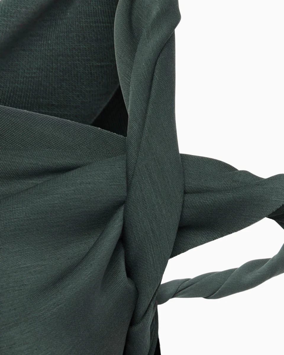 Sueded Stretch Twist Maxi Dress | Evergreen - Image 7