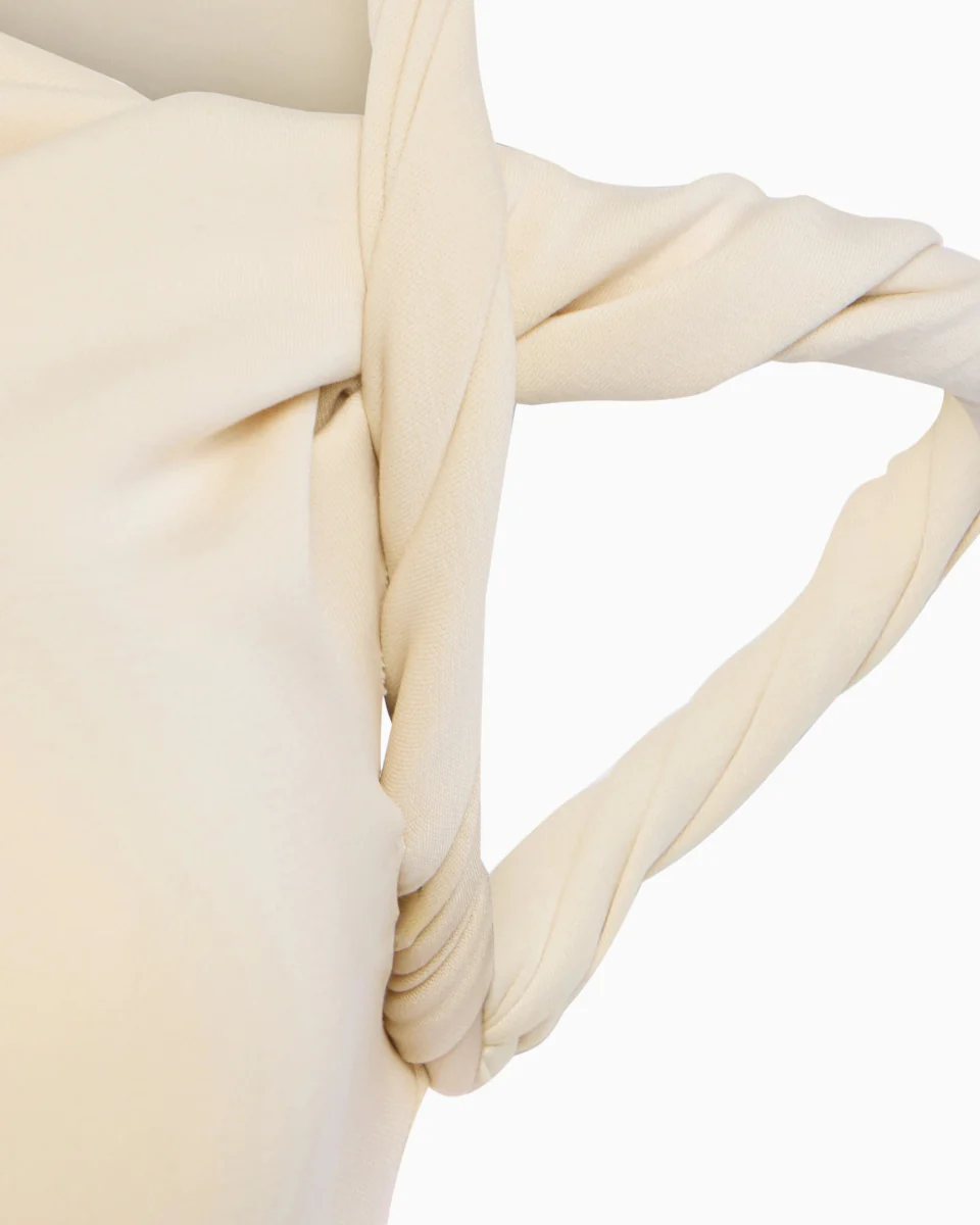 Sueded Stretch Twist Mini Dress | Stone - Image 7