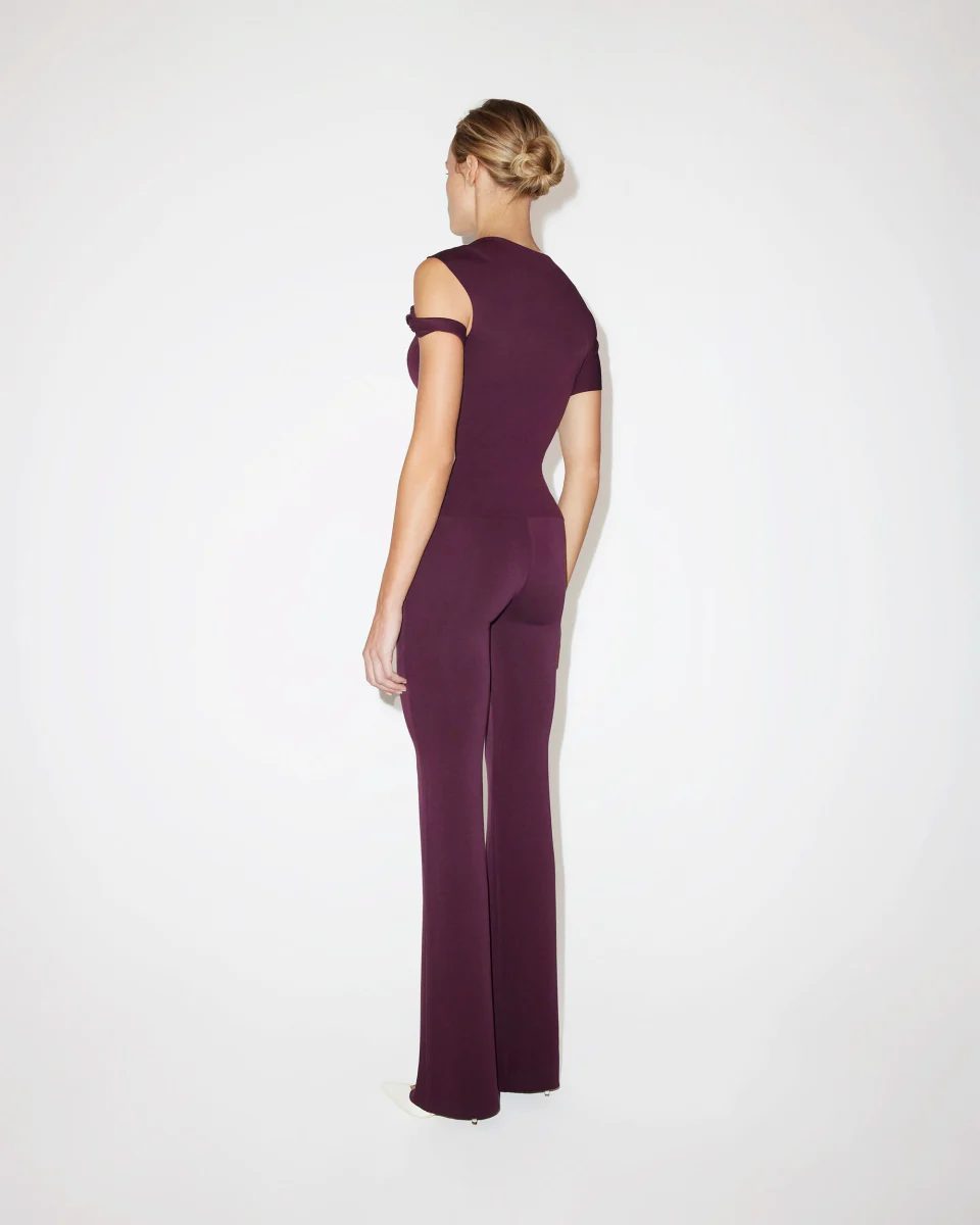 Sueded Stretch Twisted Top | Black Cherry - Image 6