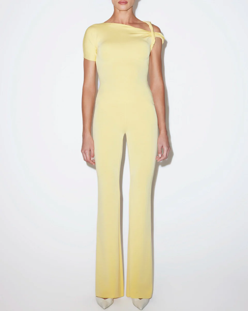 Sueded Stretch Twisted Top | Butter Yellow - Image 3