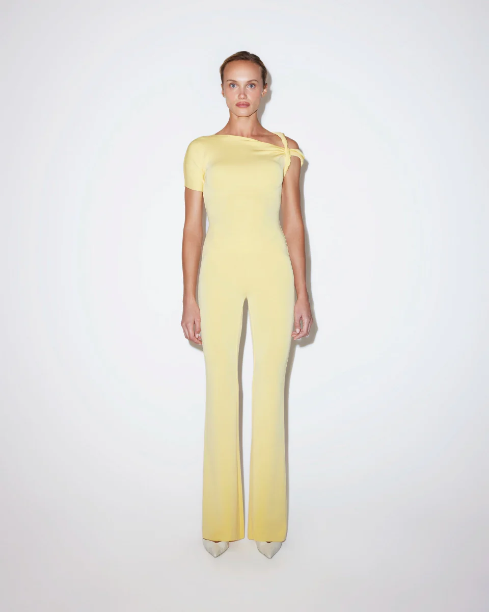 Sueded Stretch Twisted Top | Butter Yellow - Image 4