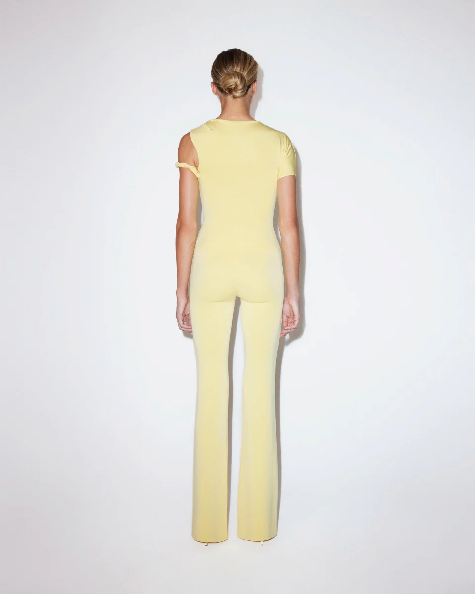 Sueded Stretch Twisted Top | Butter Yellow - Image 7