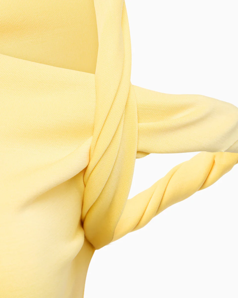 Sueded Stretch Twisted Top | Butter Yellow - Image 8