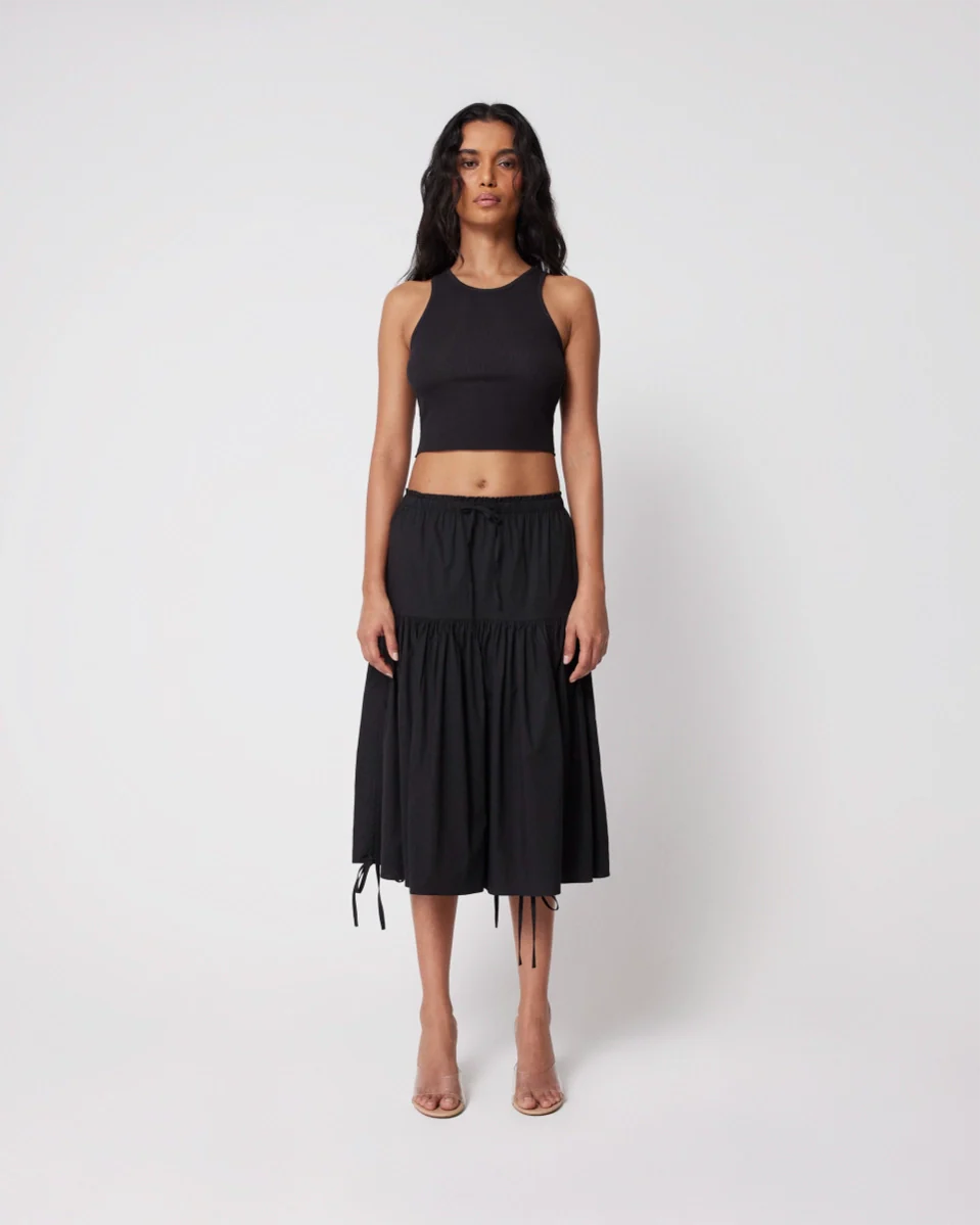 Tiered Skirt | Black - Image 3