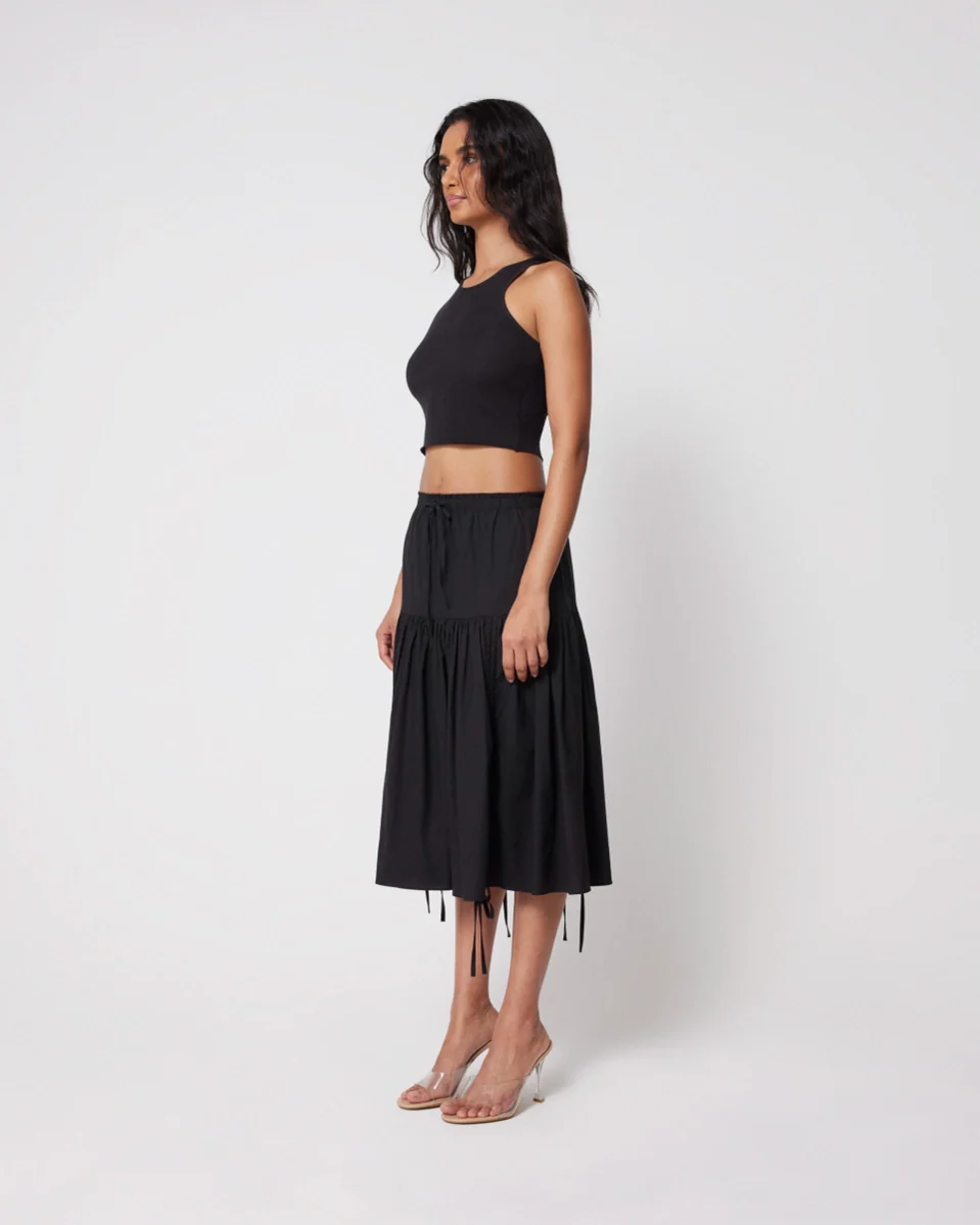 Tiered Skirt | Black - Image 4