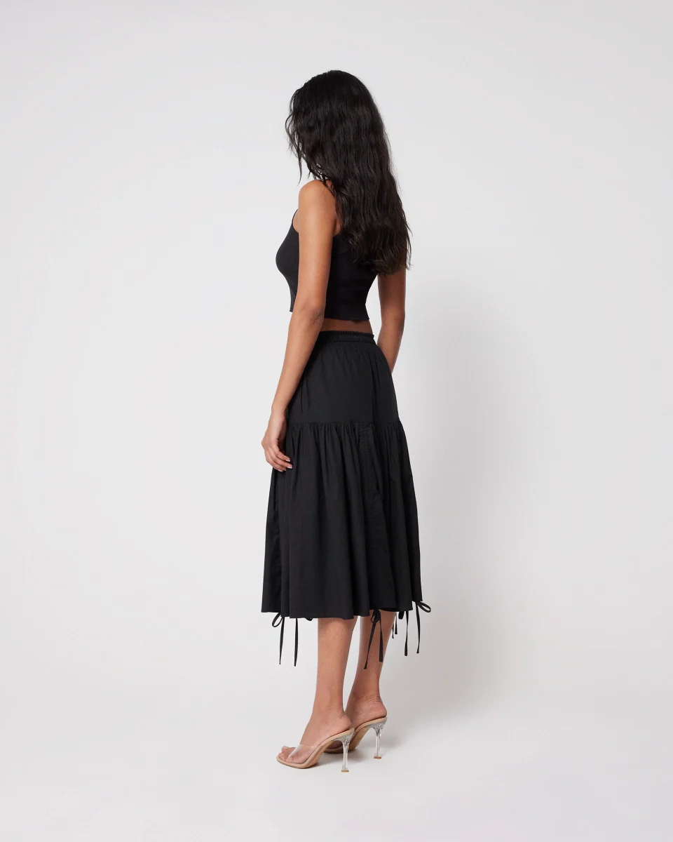 Tiered Skirt | Black - Image 5