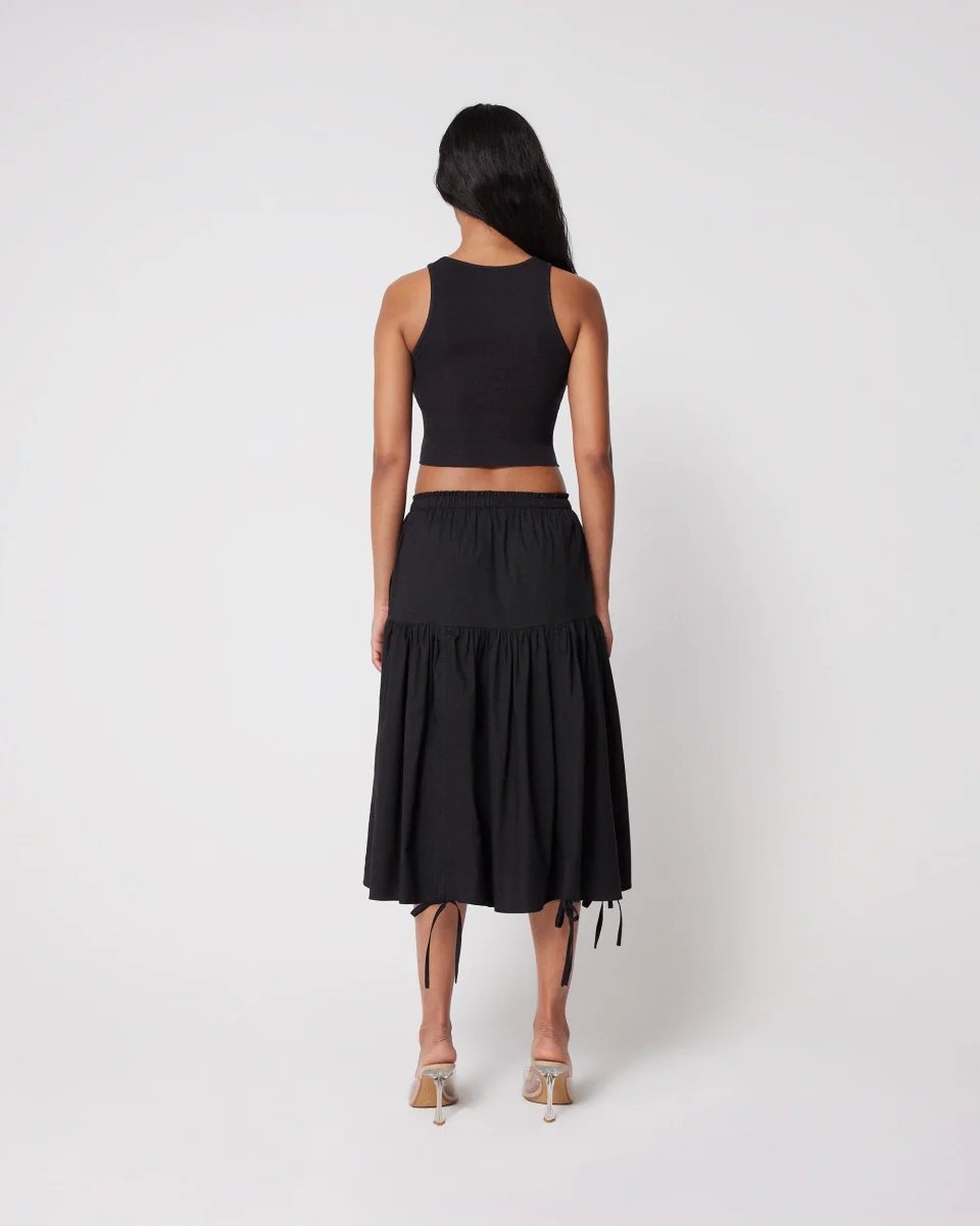 Tiered Skirt | Black - Image 6