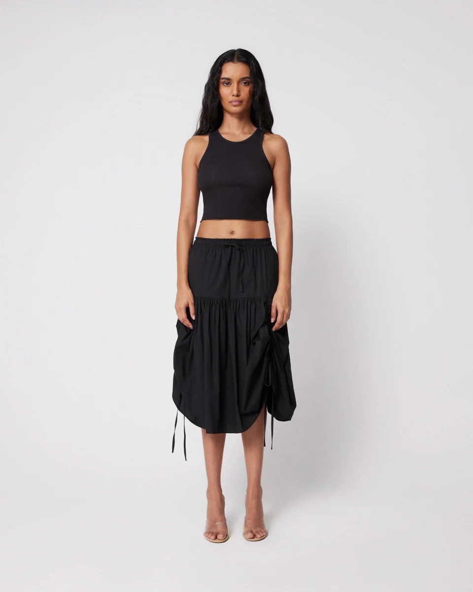 Tiered Skirt | Black - Image 7